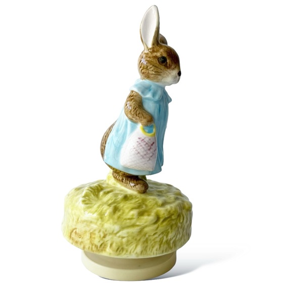 Schmid Beatrix Potter Mrs Flopsy Bunny Vintahe Musical Figurine - Picture 4 of 11